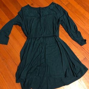 Motherhood Maternity Teal Tunic with Lace